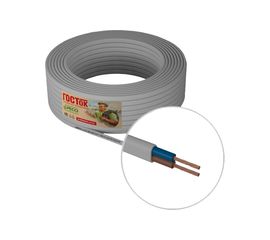 Провод ШВВП 2 х 0.5 белый 5м ГОСТок ГТ0981 
