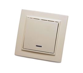 Выключатель STEKKER 1-клавишный с индикатором 220V 10А серия Эрна слоновая кость PSW10-9001-02 39228 