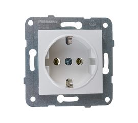 Розетка Panasonic с/з белая Karre Plus 54911 WKTT0202-2WH 