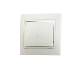 Выключатель LEZARD MIRA проходной крем со вставкой 701-0303-105 