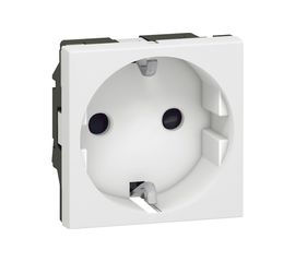 Механизм розетки Legrand 1-м СП Mosaic New 2модульный, с заземлением, белый Leg 077211 133881 