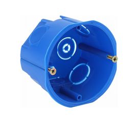 Установочная коробка ЭРА КУТ 68х45мм для твердых стен саморез. синяя IP20 Б0037429 