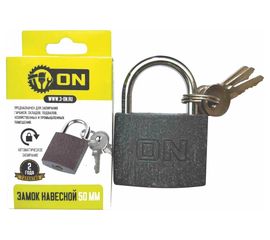 Навесной замок ON серый 50 мм, чугун, автомат. запирание 22-01-150 