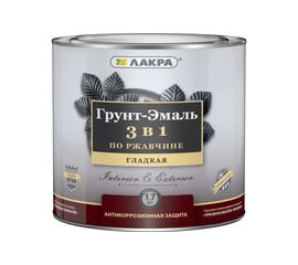 Грунт-эмаль 3 в 1 Лакра серый, 1.7 кг Лк-00002798 