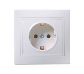 Розетка 1-местная IEK РС10-3-КБ с заземляющим контактом без защитной шторки 16А керамика КВАРТА ERK11-K01-16-K 