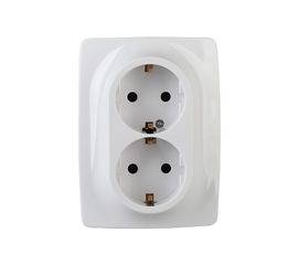Розетка ЭРА 12-2116-01 2X2P E Schuko, 16A-250В, IP20, винт, 12, белый Б0029238 