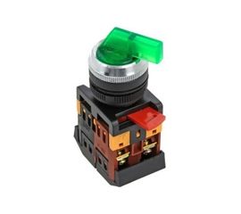 Переключатель EKF ANLC-22 2P зеленый с подсветкой 380В NO+NC EKF psw-anlc-2p-g-380 