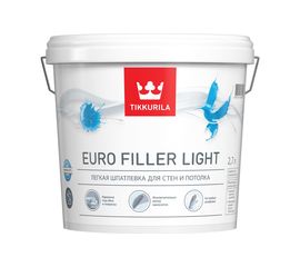 Шпаклевка финишная легкая для стен и потолков 2,7 л TIKKURILA EURO FILLER LIGHT 700009482 