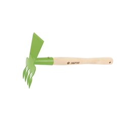 Рыхлитель 4-зубый, витой зуб, комбинированный, профиль ""трапеция"", деревянная рукоятка СИБРТЕХ 62342 