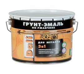 Грунт-эмаль по ржавчине 3 в 1 DALI Желтая RAL 1021 10 л 1 41762 