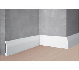 Напольный плинтус Stenopol ударопрочный влагостойкий под покраску 70х15х2000 мм C7125 