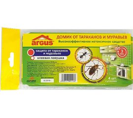 Клеевая ловушка от тараканов Argus домик, 4шт AR-4466 