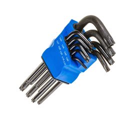 Набор ключей black TUNDRA TORX Tamper, удлиненные, CrV, TT10 - TT50, 9 шт. 2354403 