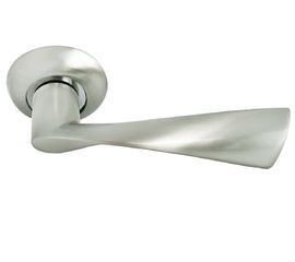 Дверная ручка RUCETTI RAP 1 SN, цвет-бел. никель 9008764 