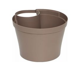 Цветочное кашпо на столб Протэкт 15х22 см, серо-коричневый КЦ-15 СК 