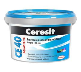 Затирка Ceresit Aquastatic СE 40 серебристо-серая №04 ведро 2 кг 1/12 21202 