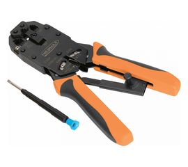 Обжимной профессиональный инструмент NIKOMAX 3 гнезда, торцевой, с храповиком NMC-2008AR 