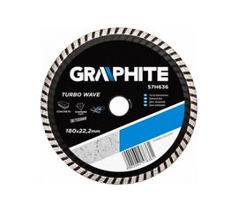 Диск алмазный Turbo Wave (180x22.2 мм) GRAPHITE 57H636 