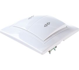 Проходной 2-клавишный выключатель IEK КВАРТА ВСп10-2-0-КБ, 10А, белый EVK22-K01-10-DM 