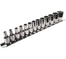 Набор шестигранных торцевых головок 1/4" 04-14мм L=25мм 13шт JTC-H213M 