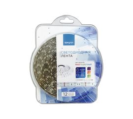Светодиодная лента APEYRON в блистере, 12В, 14,4 Вт/м, smd 5050, 60 д/м, IP65, 5м, RGB 12BL 