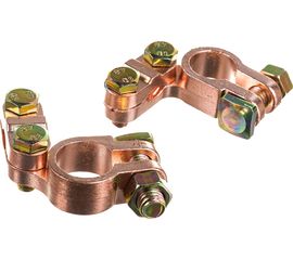 Клеммы General Technologies АКБ под планку 2 шт "+" "-" Тип EURO /цинковый сплав/ GT-M060012 