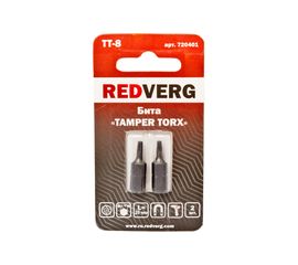 Бита Torx Tamper ТТ8, 25 мм, 2 шт. REDVERG 6623494 