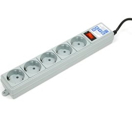 Фильтр-удлинитель B 1.9м 5роз. серый Power Cube SPG-B-6 