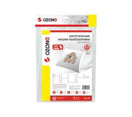Мешки-пылесборники синтетические 12 шт + 2 микрофильтра для пылесоса Ozone XXL-49 