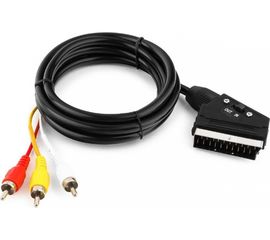 Кабель аудио/видео с переключателем направления сигнала Cablexpert SCART/3xRCA, 1.8м CCV-519-001 