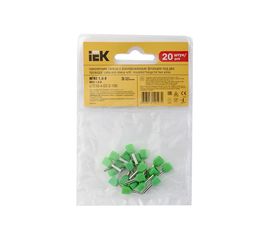 Наконечник-гильза IEK НГИ2 1,0-8, светло-зеленый, 20шт UTE10-4-D2-2-100 