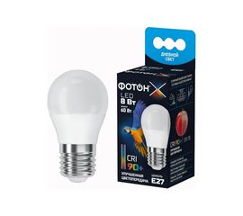 Светодиодная лампа ФОТОН LED P45-C 8W E27 4000K, серия Х 24013 