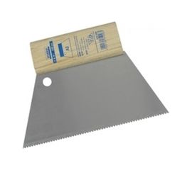 Зубчатый шпатель MAKO для клея трапециевидный стальной, идеален для нанесения клея, тип A1 812418SB 