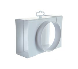 Соединитель Т-образный плоских воздуховодов 60х120 мм с выходом на фланцевый воздухораспределитель 100 мм ERA 612ТФ10П 