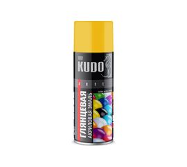 Высокоглянцевая акриловая эмаль KUDO желтая RAL 1018, аэрозоль 520 мл 11606219 