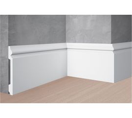 Напольный плинтус Stenopol ударопрочный влагостойкий под покраску 138х18х2000 мм C7118 