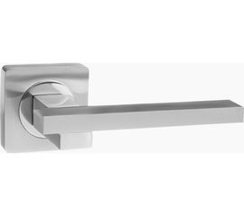 Дверная ручка на квадратной розетке RENZ Неаполь никель матовый DH 52-02 SN 