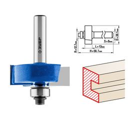 Фреза фальцевая ПРОФЕССИОНАЛ (38.1х13х56.5 мм; хвостовик 8 мм) Зубр 28758-38.1 