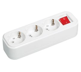 Переносная разборная розетка с выключателем IEK К03В, 3 места, CLASSIC KYP11-16-03-00-ZK 