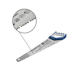 Ножовка по дереву 450 мм, шаг 3,5 мм/7 TPI, закаленный зуб, 3D-заточка КОБАЛЬТ 248-825 