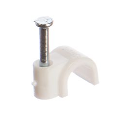 Пластиковая круглая скоба с гвоздем FORTISFLEX СПК 5 50шт 49459 