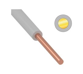 Провод ПуВ, ПВ-1 ККЗ 6 кв.мм 200 м белый ГОСТ 01-8606-1 