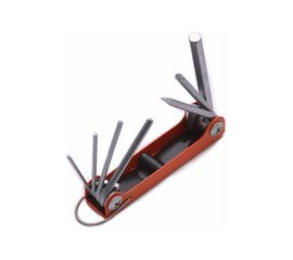 Набор имбусовых ключей HARDEN HEX, 1.5-8 мм, CRV, складные, сатин, 7 шт. 540610 