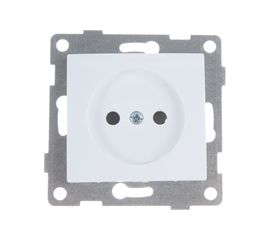 Розетка GUSI ELECTRIC Bravo 1-ой б/з с з/ш, скрытая установка, 16А, 250В, белый С10Р2-001 