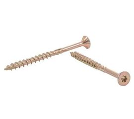 Шуруп Rusconnect CS 08300 с/нарез. д/дерева, потай 8х300 100 шт. Желтый цинк 310830i 