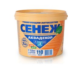 Антисептик для дерева СЕНЕЖ АКВАДЕКОР Х2-110 махагон, 2.5 кг 11061 