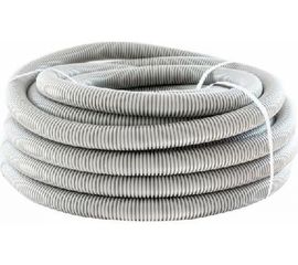 Гофрированная ПП труба Экопласт тяжелая, с зондом, диаметр 32мм, цвет серый 61132 