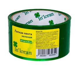 Липкая лента InLoran 48 мм х 24 м, зеленая С04 