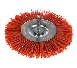 Щетка дисковая (100 мм; нейлоновая проволока с абразивным покрытием) для дрели ЗУБР 35161-100_z02 
