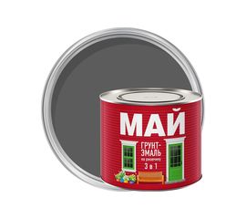 Грунт-эмаль по ржавчине МАЙ ""3 в 1"", серая 1,9кг 205487 
